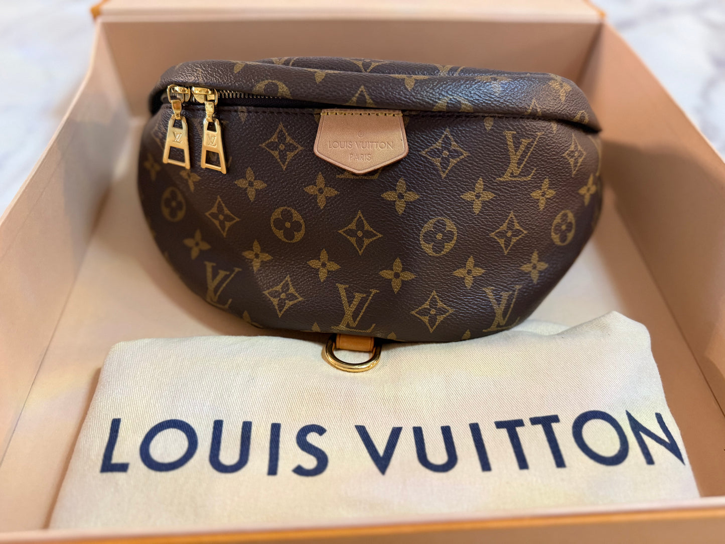 Louis Viutton Bumbag MM Monogram Gold Hardware