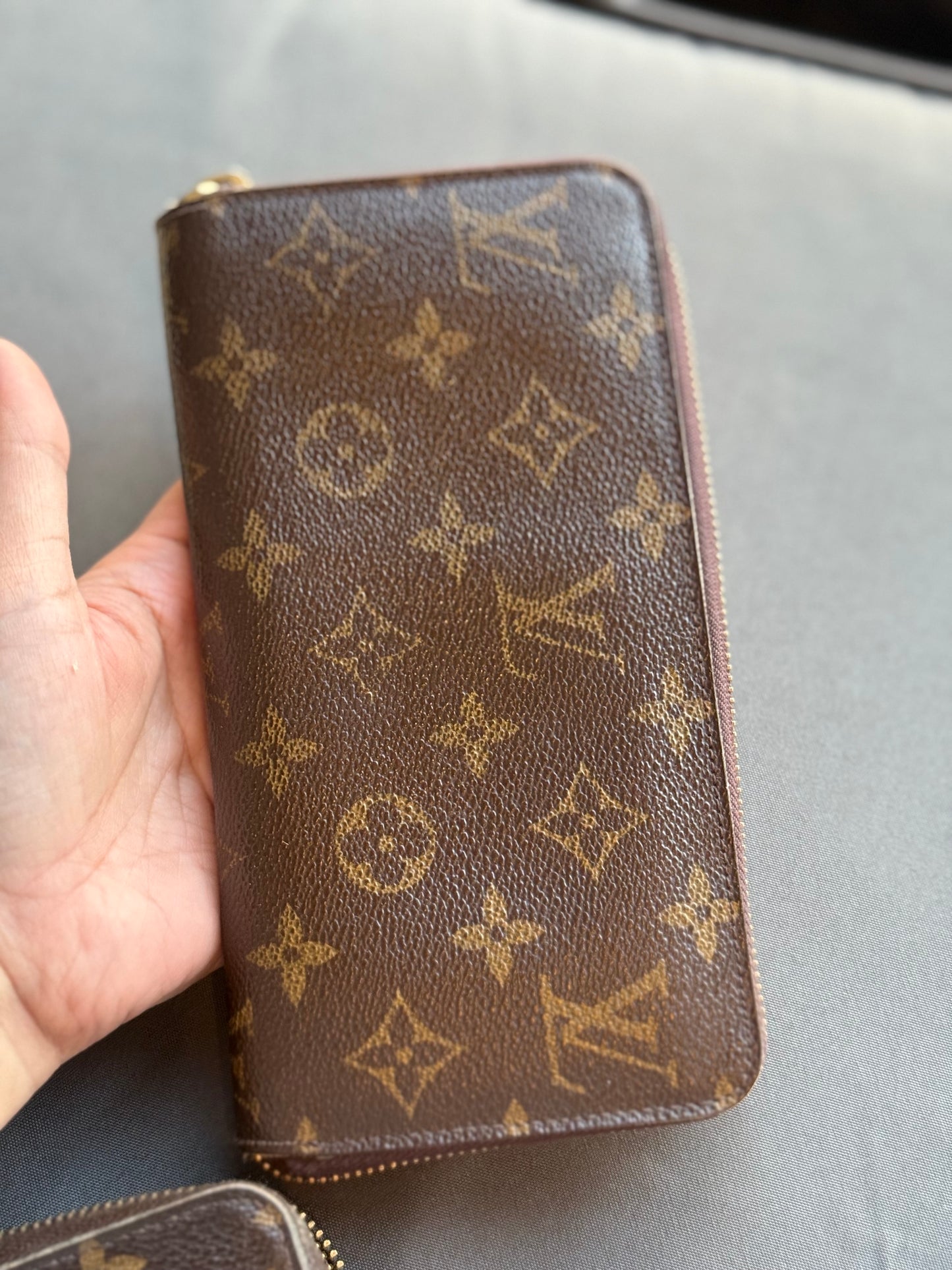 LV monogram zippy wallet