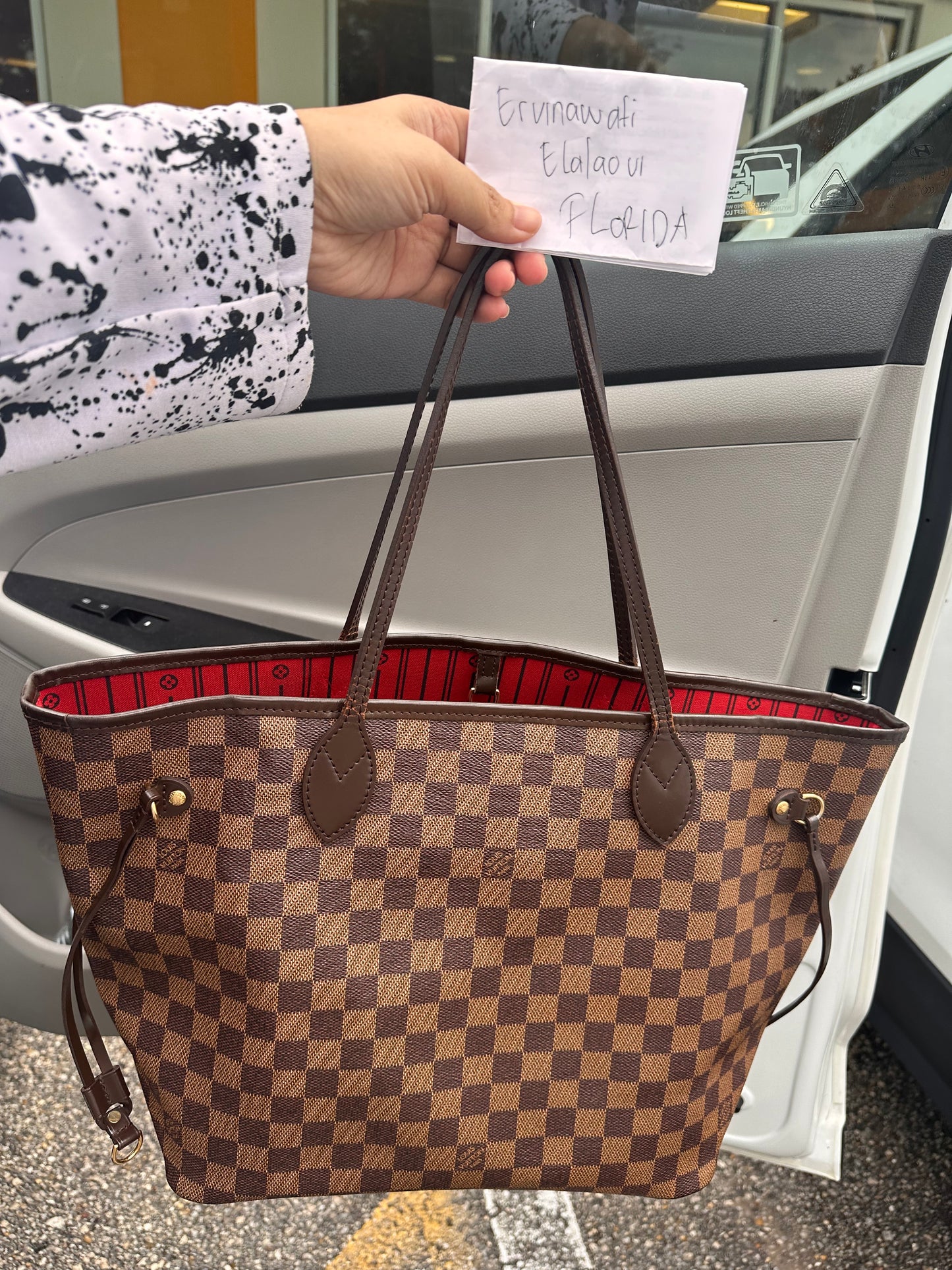 Louis Viutton Neverfull MM Damier Ebene