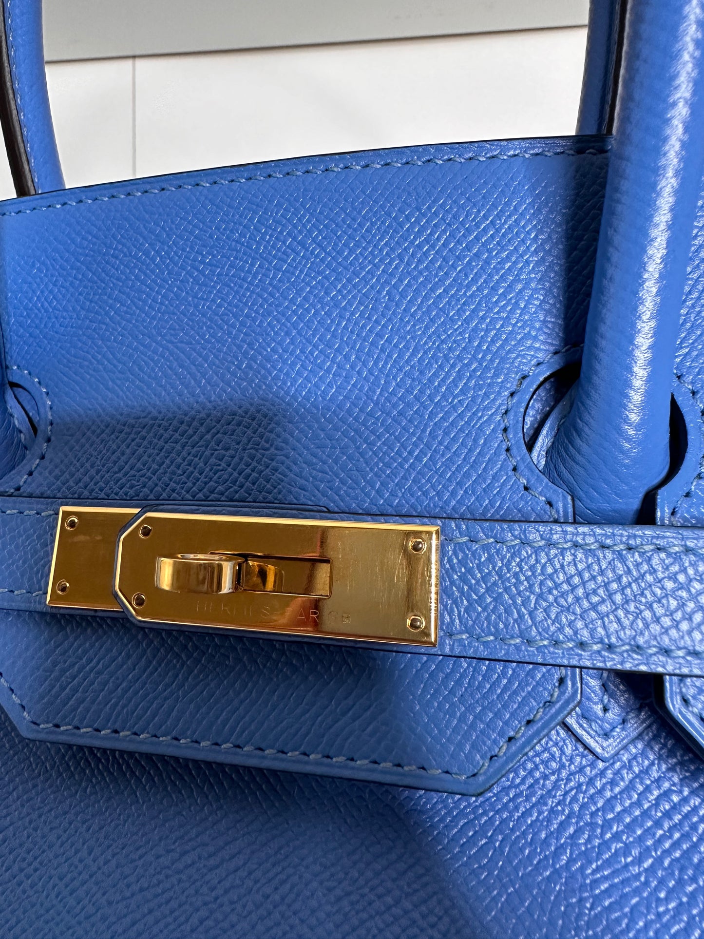 Birkin 35 Blue Paradise Gold Hardware