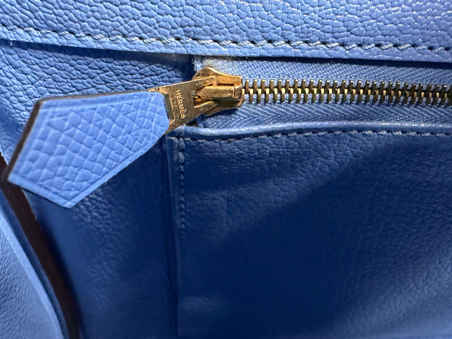 Birkin 35 Blue Paradise Gold Hardware